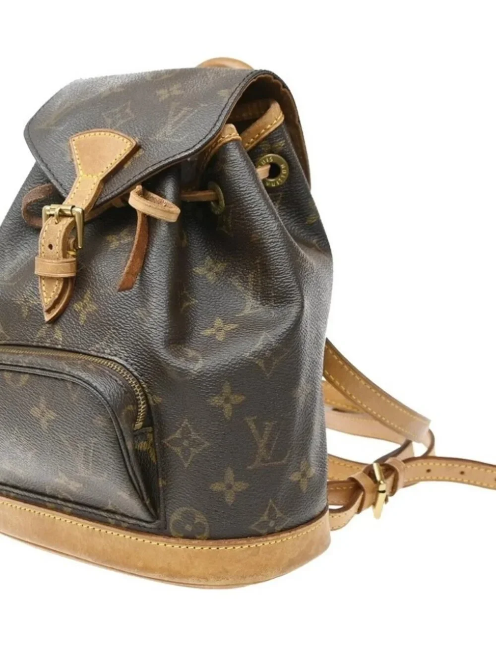 LOUIS VUITTON Mini Montsouris Backpack Bag Monogram Leather Brown France